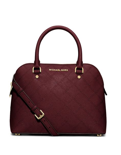 michael kors cindy leather dome satchel|michael michael kors cindy medium dome satchel .